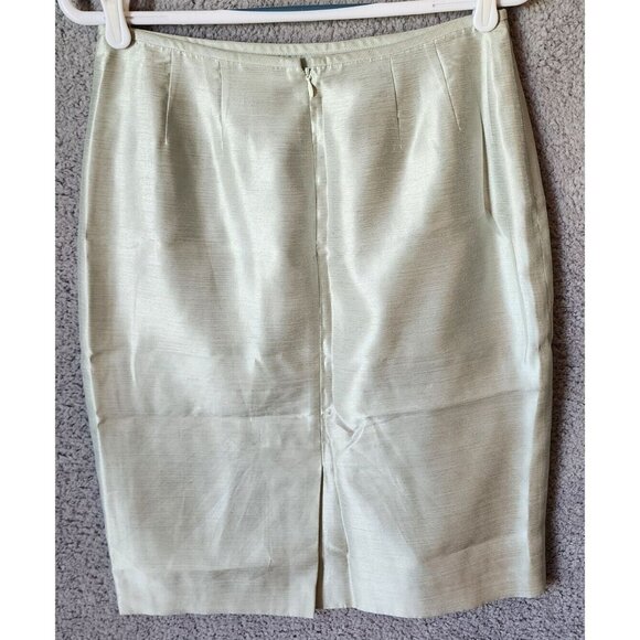 Le Suit Essentials Womens 2 Piece Jacket/Skirt Suit Set Polyester Blend Green 6P - Picture 15 of 16